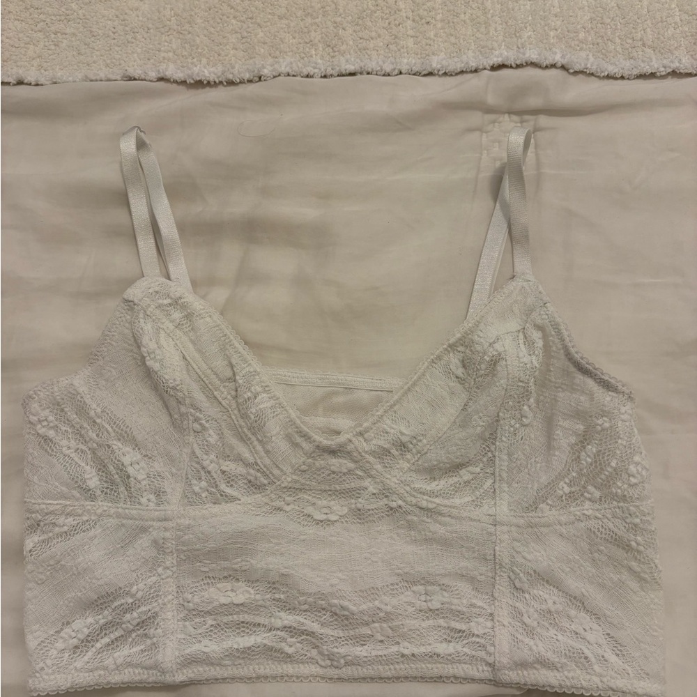 Free People Cream Lace Bralette